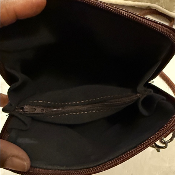 Vera Pelle Giorgio Costa Brown Leather Crossbody Bag - Picture 10 of 14